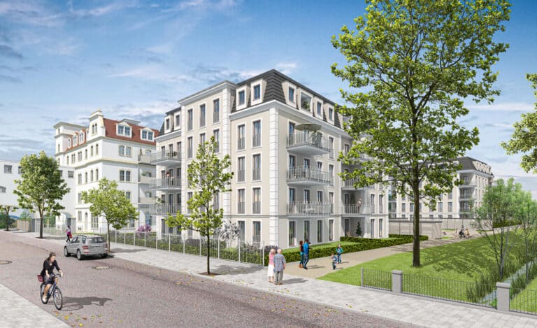 Ansicht Süd Blickrichtung von Glashütter Straße