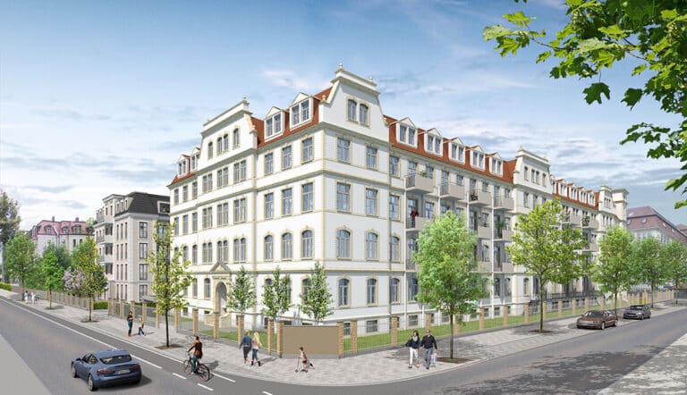 Ansicht West Blickrichtung von Schandauer Str
